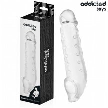 Addicted Toys transparentna osłona intymna M 27 cm, elastyczna, anatomiczny kształt, przezroczysta