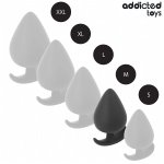 Addicted Toys Plug anatomiczny silikonowy M 6,6 cm, czarny, ergonomiczny kształt