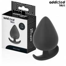 Addicted Toys Plug silikonowy S 5,3 cm, kompaktowy model anatomiczny, czarny