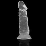 XRAY Clear Jelly 16.5 cm x 4 cm, transparentny model z przyssawką, anatomiczny
