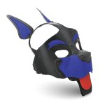 Alpha Dog Niebieska maska K9 regulowana, anatomiczna, zdejmowany pysk i język