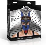 Alpha Dog Niebieska maska K9 regulowana, anatomiczna, zdejmowany pysk i język