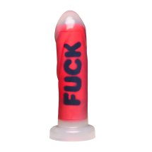 Blush Novelties Model Red silikonowy 18,5 cm, przyssawka i napis, żebrowana powierzchnia