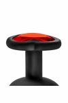 Blush Luxe Bling Plugs zestaw treningowy czarny z czerwonymi kryształami, 3 rozmiary
