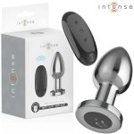 Intense Large Plug metalowy z 10 trybami wibracji i pilotem L – magnetyczne ładowanie