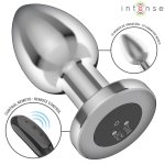 Intense Large Plug metalowy z 10 trybami wibracji i pilotem L – magnetyczne ładowanie