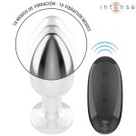 Intense Large Plug metalowy z 10 trybami wibracji i pilotem L – magnetyczne ładowanie