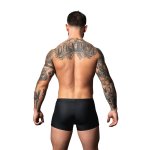 Male Power Snap Off Short L czarny z matowego spandexu, system zatrzasków