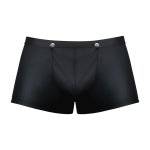 Male Power Snap Off Short L czarny z matowego spandexu, system zatrzasków