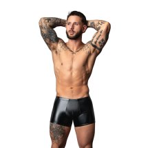 Male Power Liquid Onyx 2.0 Short Pouch L czarny wetlook, anatomiczny model