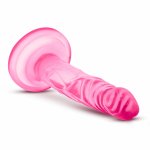 Blush B Yours Mini Model Pink – kompaktowy anatomiczny model TPE z przyssawką, różowy
