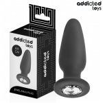 Addicted Toys Korek anatomiczny S 8,8 cm, silikon medyczny, ozdobny kryształ, ergonomiczny