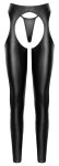 Cottelli PARTY – matowe legginsy z wycięciami S, chaps, elastyczny pas, czarne
