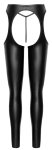Cottelli PARTY – matowe legginsy z wycięciami S, chaps, elastyczny pas, czarne