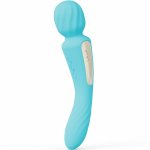 LELO Switch Wanda Dual Aqua – model z dwoma końcówkami, aplikacja, silikon medyczny, niebieski