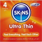 Skins Ultra Thin 4 szt. – prezerwatywy premium, ultracienka konstrukcja, waniliowy aromat