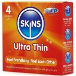 Skins Ultra Thin 4 szt. – prezerwatywy premium, ultracienka konstrukcja, waniliowy aromat