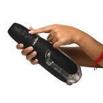 XR Brands Milker El Agarre – System ssąco-wibrujący, teksturowane wnętrze, czarny/przezroczysty