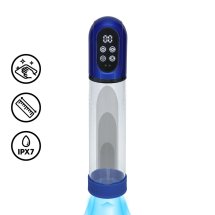Shots Engage – Automatyczna pompa prożniowa z silikonową tuleją, niebieski, wodoodporna