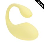 Loveline F1 Yellow – Model C-shape z pilotem, 10 trybów wibracji, silikon medyczny, Tester