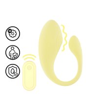 Loveline G-Spot Remote Control Vibe żółty – 10 trybów, model C-shape, pilot bezprzewodowy