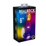 RealRock LED Transparent Model 15 cm – Wibrujący, przyssawka, podświetlenie LED