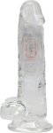 RealRock LED Transparent Model 15 cm – Wibrujący, przyssawka, podświetlenie LED