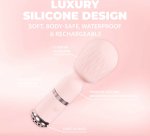 Loveline Velour Mini-Wand Rożowy – kompaktowy model, 10 programow, wodoodporny, USB