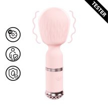 Loveline Velour Mini-Wand Rosa – kompaktowy model wielofunkcyjny, tester, 10 trybow, wodoodporny