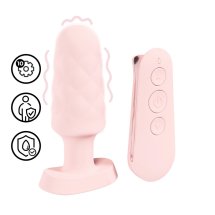 Loveline Velvet Paris Collection – anatomiczny korek z pilotem, rożowy, 10 trybow, IPX7
