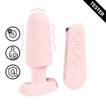 Loveline Velvet Paris Collection – bezprzewodowy korek silikonowy, tester, rożowy, 10 trybow