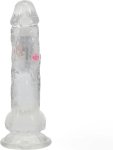 RealRock LED Wibrujący Model Anatomiczny z Przyssawką 20 cm Transparentny – tekstura, LED