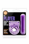 Blush Play With Me The Player – podwojna wibrująca opaska intymna, czarna, elastyczna