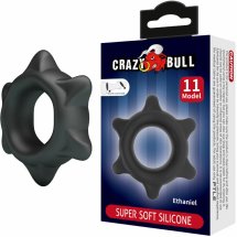 Crazy Bull Ethaniel Model 11 silikonowy pierścień anatomiczny czarny 65 mm – regulowany, ergonomiczny
