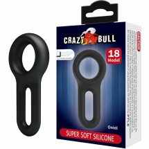 Crazy Bull Oniel Model 18 silikonowy pierścień anatomiczny regulowany czarny – matowa powierzchnia