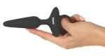 ANOS Plug Silikonowy Wibrujący Flexible 10 Trybów Czarny 15 cm z pierścieniem