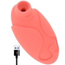 OHMAMA Coralowy Stymulator Falowy – 10 trybów, silikonowy, USB, kompaktowy 10x5,5cm