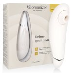 Womanizer Premium 2 Szary – zaawansowany stymulator powietrzny, 14 poziomów, IPX7