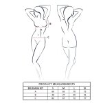 Passion Belissana biały S/M – komplet bielizny, koronka, transparentność, regulacja