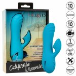 CalExotics Sunset Beach Seducer – Niebieski stymulator z 10 trybami ssania i podwójnym silnikiem