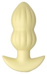 Cuties Wibrująca Zatyczka Anatomiczna Żółta – silikonowa, 7 trybów, ergonomiczna, 8 cm