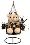 Bad Kitty Teddy Swing – brelok kolekcjonerski, miś z huśtawką i uprzężą, 11 cm