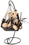 Bad Kitty Teddy Swing – brelok kolekcjonerski, miś z huśtawką i uprzężą, 11 cm