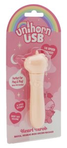 Unihorn Heart Throb Mini – kompaktowy model USB, silikon medyczny, 10 trybów, jednorożec