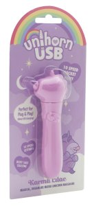 Unihorn Karma Lilac Mini – kompaktowy model relaksacyjny USB, silikonowy, fioletowy, 10 trybów