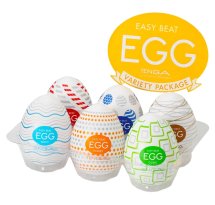 Tenga Egg Variety Pack 6 szt. – zestaw elastycznych rękawów intymnych o różnych strukturach