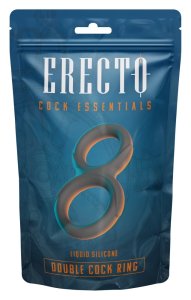 Erecto Double Ring Liquid Silicone – podwójny elastyczny pierścień anatomiczny