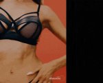 Obsessive Dominna komplet bielizny 2-częściowy czarny, regulacja S/M, ozdobne paski