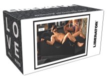 Liberator Black Label Esse ergonomiczny szezlong z akcesoriami, czarny, mikrofibra