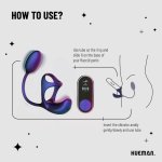 Hueman Halo Orbit Fioletowy pierścień intymny z podwójnym systemem wibracji i pilotem